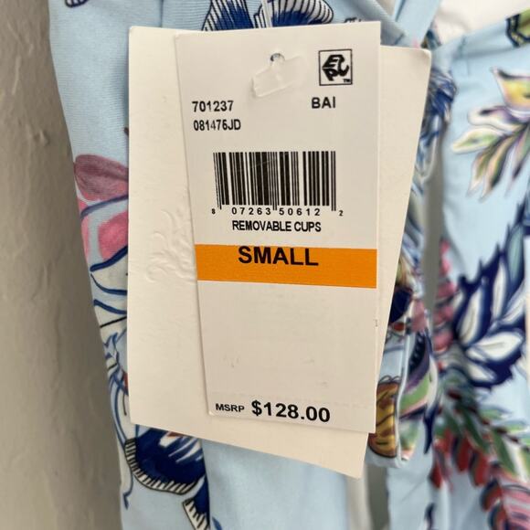 Becca by Rebecca Virtue Standard Print Play Cut Out One Piece Swimsuit NWT small - Picture 6 of 8